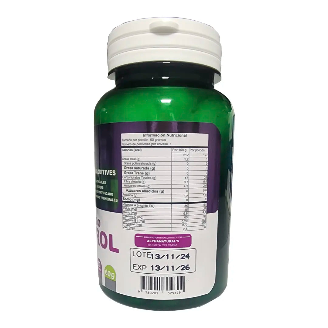 Tarro de resveratrol, suplemento alimenticio de uva